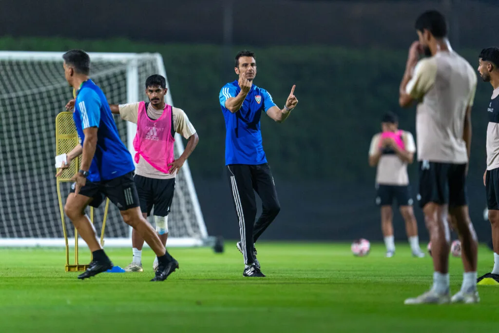 Football interpreter in Dubai working during a training session